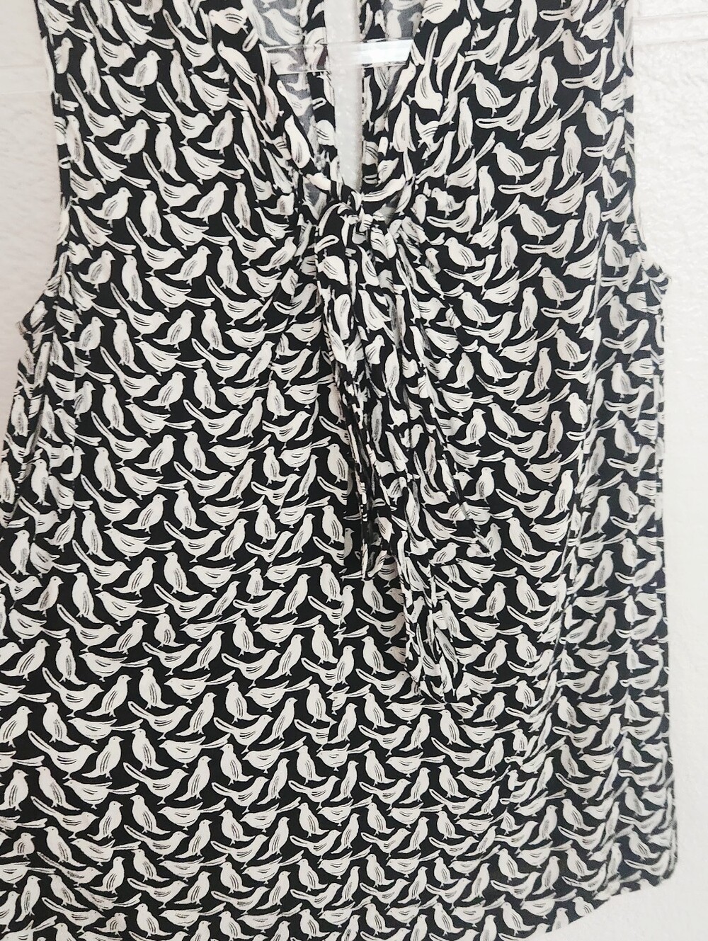Kate Spade Bird Print Sleeveless Blouse